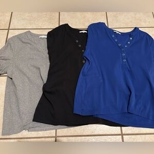 Three XL Calvin Klein Henley Tees Tops